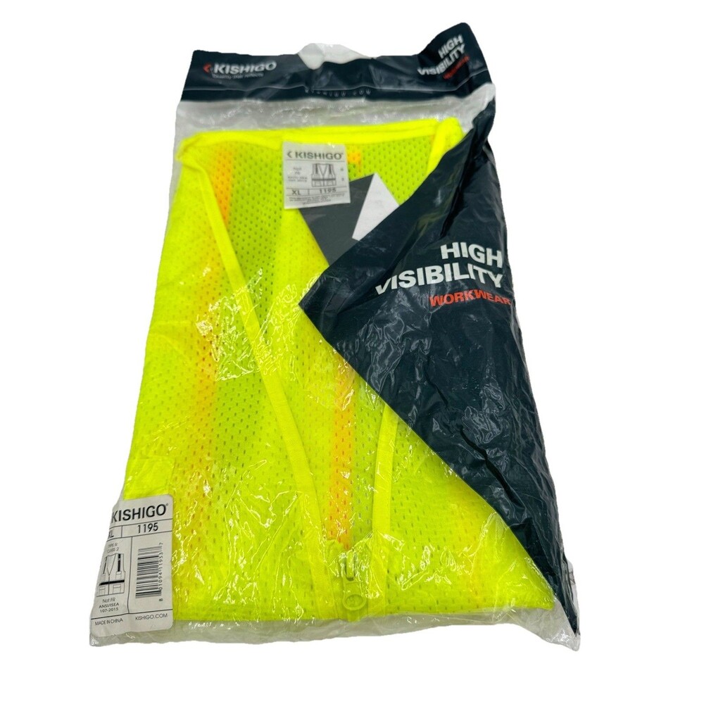 New Kishigo High Visibility Workwear Vest 1195 R 2 size XL